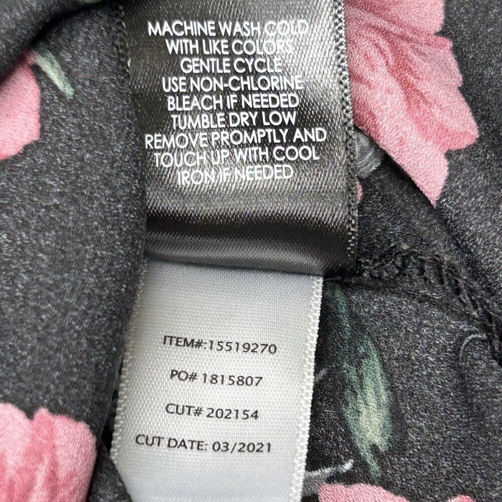 Torrid 2 Top 2X Black Floral Georgette Bow Tie Blouse Birds Sheer Romantic Boho - Picture 6 of 10